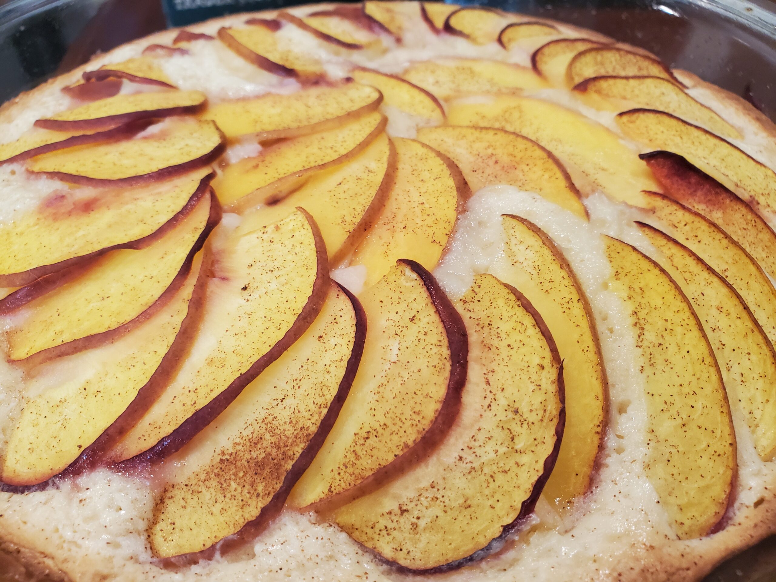 peach pizza